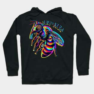 Psychedelic Save the bees Hoodie